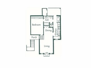 One Bed One Bath Upgraded 1407 floor plan